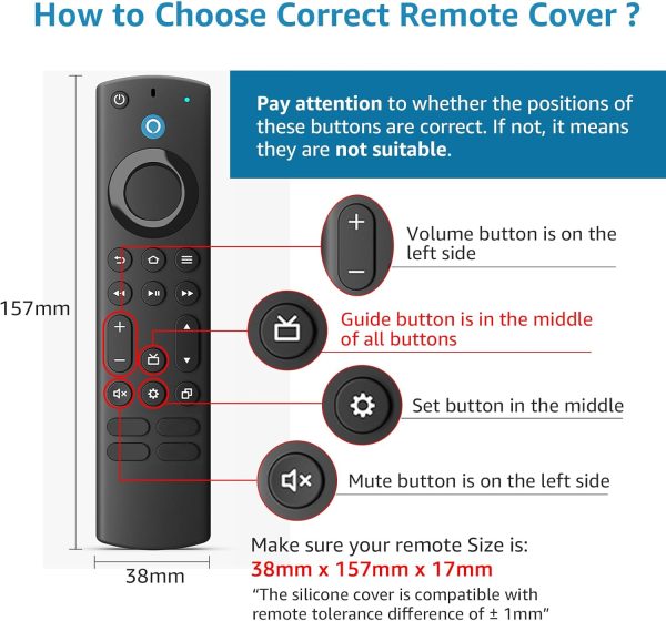 OneBom Fire TV Remote Case Silicone-1