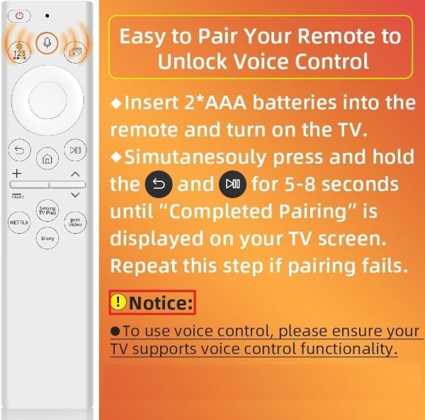 Samsung TV Remote Replacement Voice Control-4